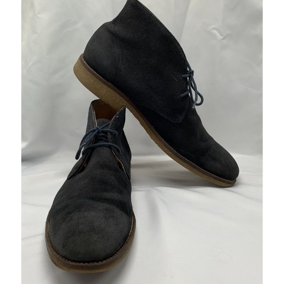 Black Suede Chukka Desert Ankle Boots - Lace Up Booties RN-140398 - Men'… - Picture 2 of 7